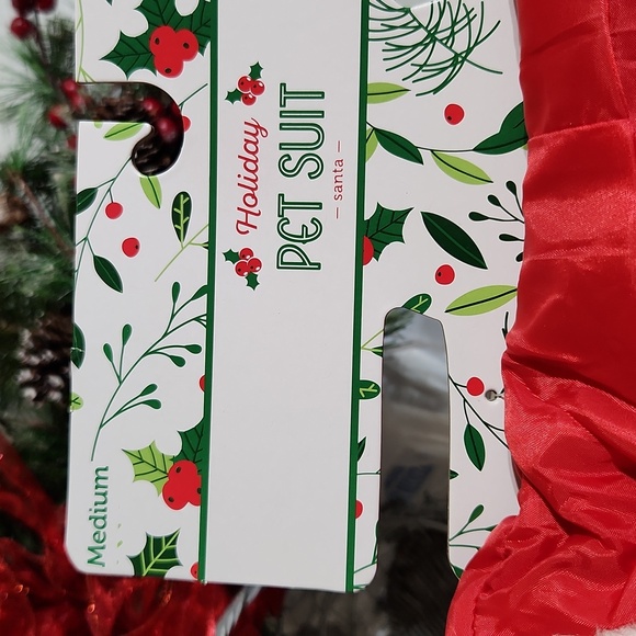 Holiday Time Dog Pet Holiday Christmas Hooded Santa Suit (M) - Picture 8 of 10